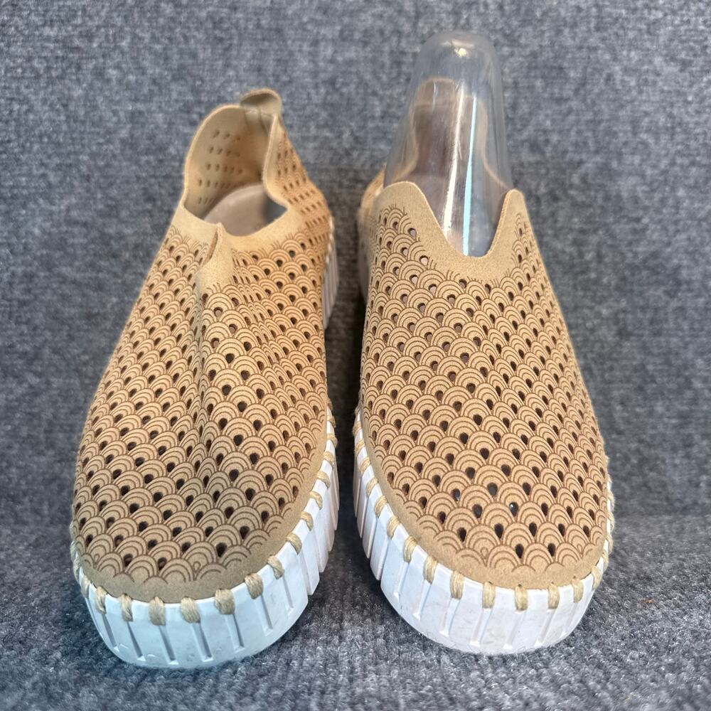Ilse Jacobsen Tulip Platform Slip On Sneakers Shoes Beige Tan Women Size 8 EU 38 - Picture 3 of 9